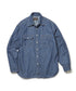 MR.OLIVE / 6oz DENIM / BLEACH WASH SERVICEMAN SHIRT / ミスターオリーブ / 6オンスデニム/ブリーチウォッシュ サービスマンシャツ